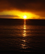 Západ slunce na Novém Zélandu